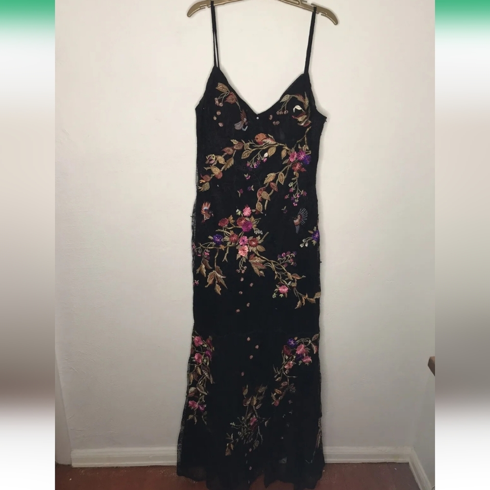 Bellville Sassoon Lorcan Mullany Dress 8 embroidered evening gown lace UK 12